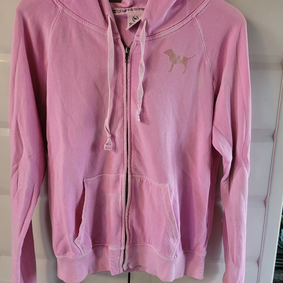 PINK varsity zip up jacket - Picture 1 of 4